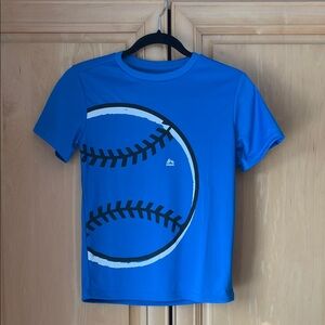 Kids Blue Baseball Graphic T-Shirt